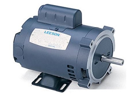 E103025.00 Leeson Motor 3/4HP 3450RPM 56C DP 115/208 - 230V 1Ph C4K34DK4 - Square One Electric Motors & Pumps