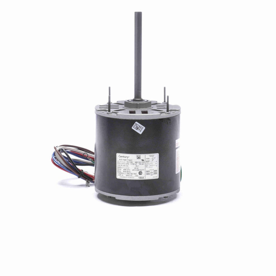 150A Century Condenser Fan Motor 3/4 - 1/2 - 1/3HP 1075 F48Y Semi Enc 208 - 230 Volt 1 Phase - Square One Electric Motors & Pumps