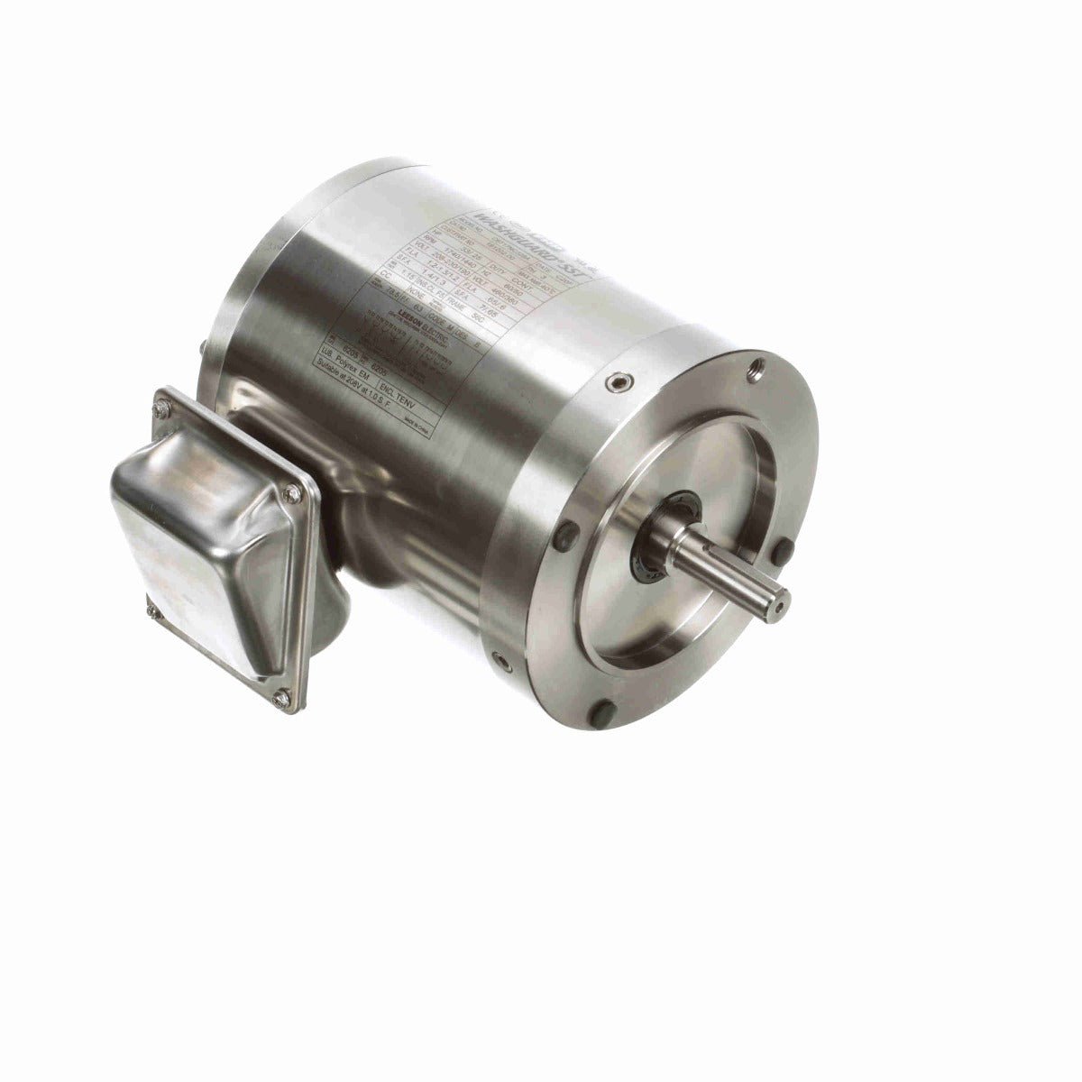191202 Leeson Motor 1/3HP 1740RPM 56C TENV 208 - 230/460V 3 Phase - Square One Electric Motors & Pumps