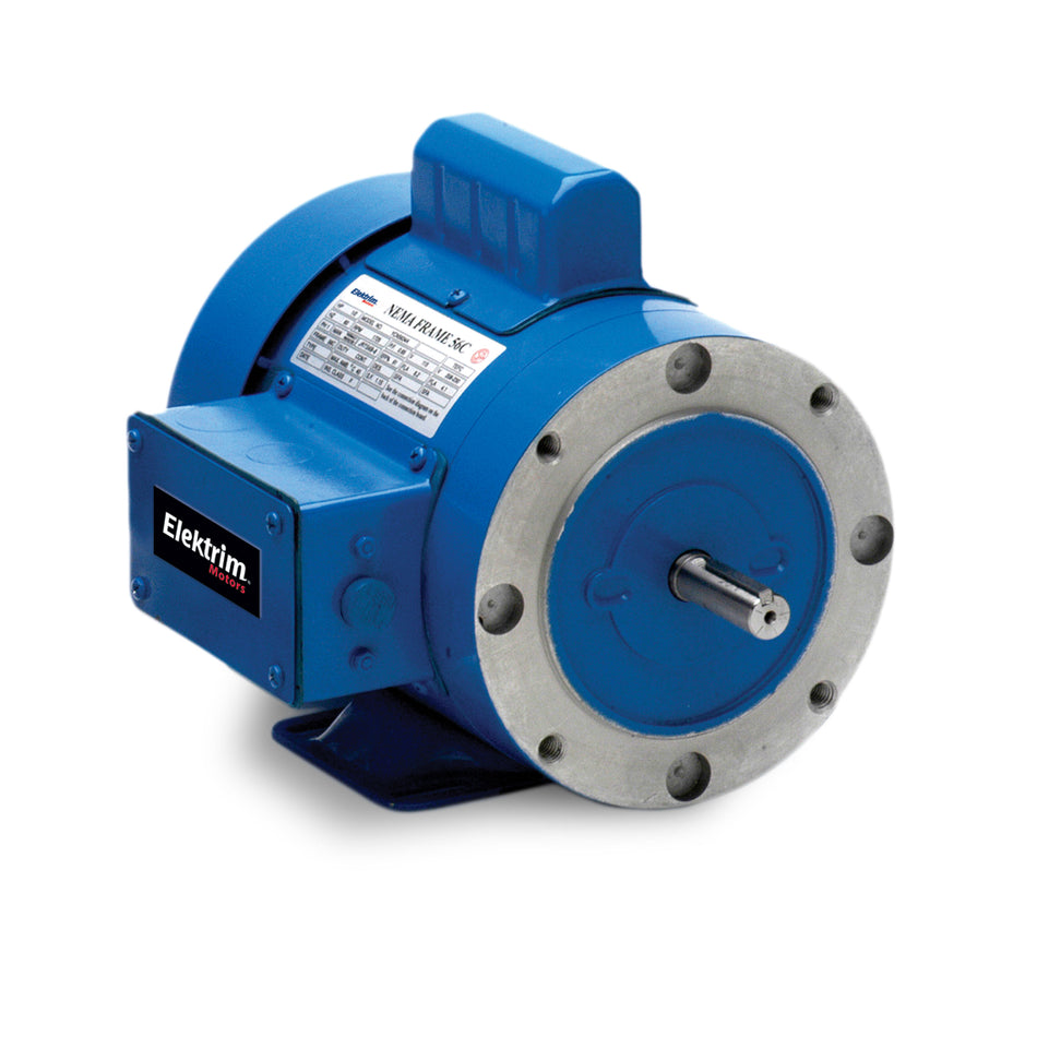 38CF-3-.75-18A Elektrim Motor 3/4HP 1800 RPM 56C TEFC 3 Phase