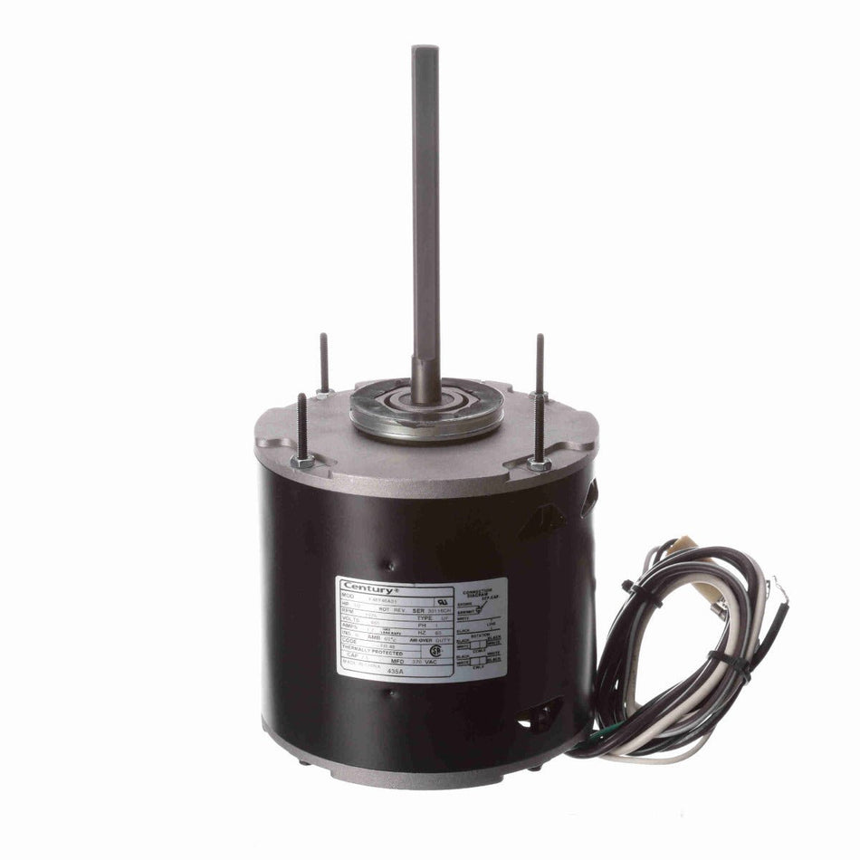 435A Century Condenser Fan Motor 1/2HP 1075RPM 48 SEMI ENCL 460 Volt 1 Phase - Square One Electric Motors & Pumps