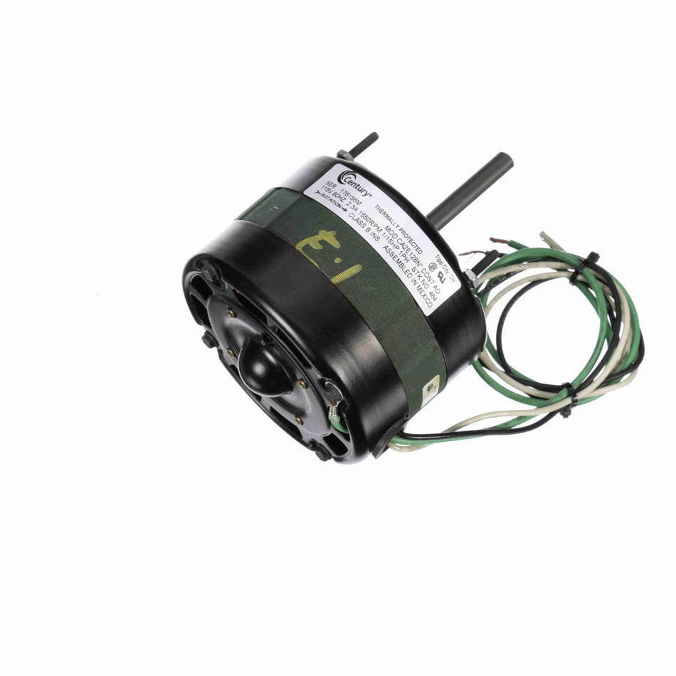 484 Century Condenser Fan Motor 1/15HP 1550RPM 4.3 OAO 115Volt CCWSE 2.3 AMPS 1 Phase - Square One Electric Motors & Pumps