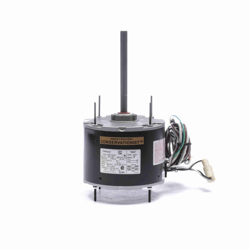 629A Century Condenser Fan Motor 1/6HP 825RPM F48Y TEAO 208 - 230 Volt 1 Phase - Square One Electric Motors & Pumps