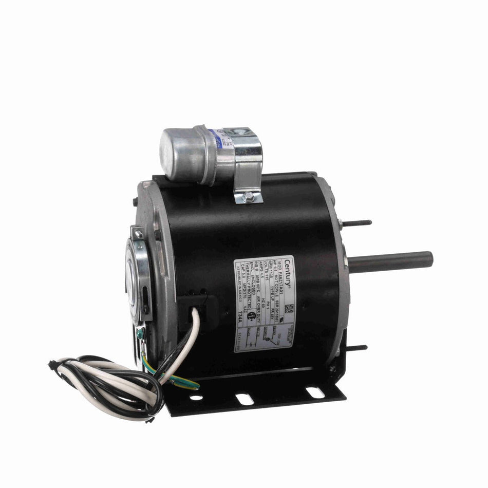 734A Century Fan Motor 1/4HP 1135RPM F48Y ENCLOSED 115 Volt 1 Phase - Square One Electric Motors & Pumps