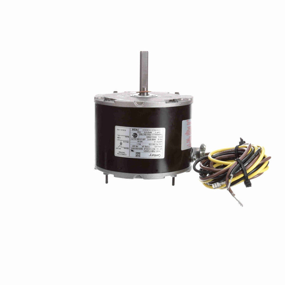 743A Century Fan Motor 1/6HP 825RPM F48Y ENCLOSED 208 - 230 Volt 1 Phase - Square One Electric Motors & Pumps