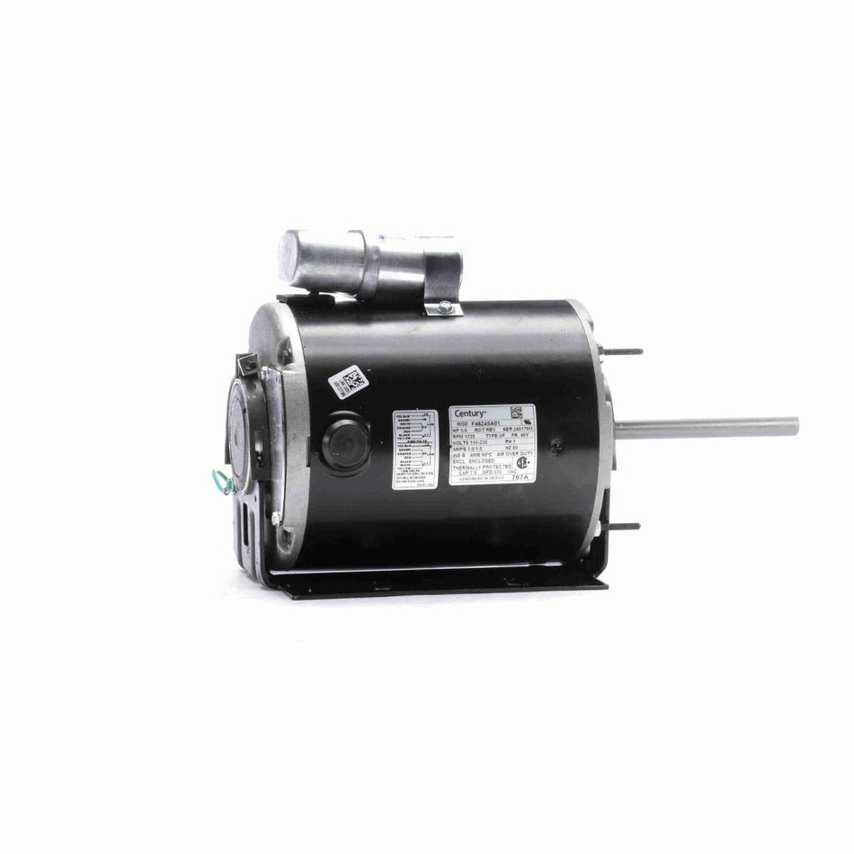 767A Century Fan Motor 1/4HP 1725RPM 48Y ENCLOSED 115/230 Volt 1 Phase - Square One Electric Motors & Pumps