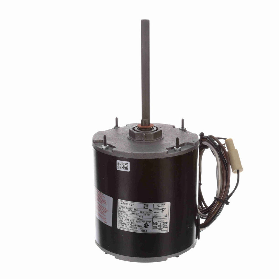 786A Century Condenser Fan Motor 1/3HP 825RPM F48Y SEMI ENCL 460 Volt 1 Phase - Square One Electric Motors & Pumps
