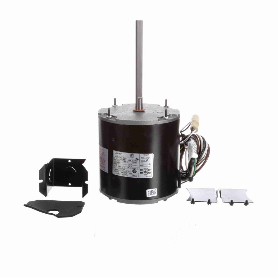790A Century Condenser Fan Motor 1/2HP 1075RPM 48Y Enclosed 460 Volt 1 Phase - Square One Electric Motors & Pumps