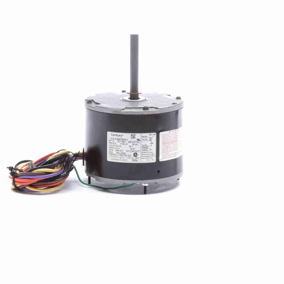795A Century Fan Motor 1/5HP 825RPM 48Y ENCLOSED 208 - 230 Volt 1 Phase - Square One Electric Motors & Pumps