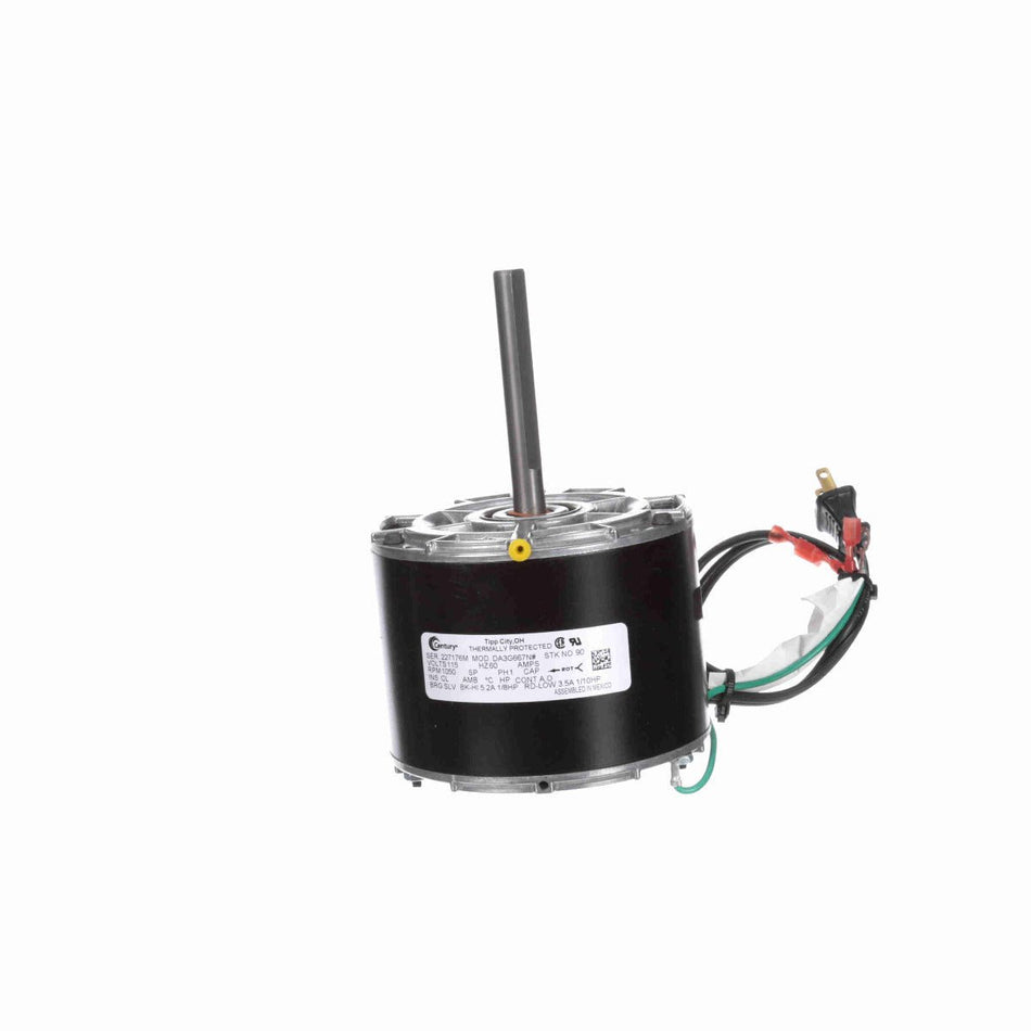 90 Century Fan Motor 1/8 - 1/10HP 1050RPM 42 OAO 115 Volt 1 Phase - Square One Electric Motors & Pumps