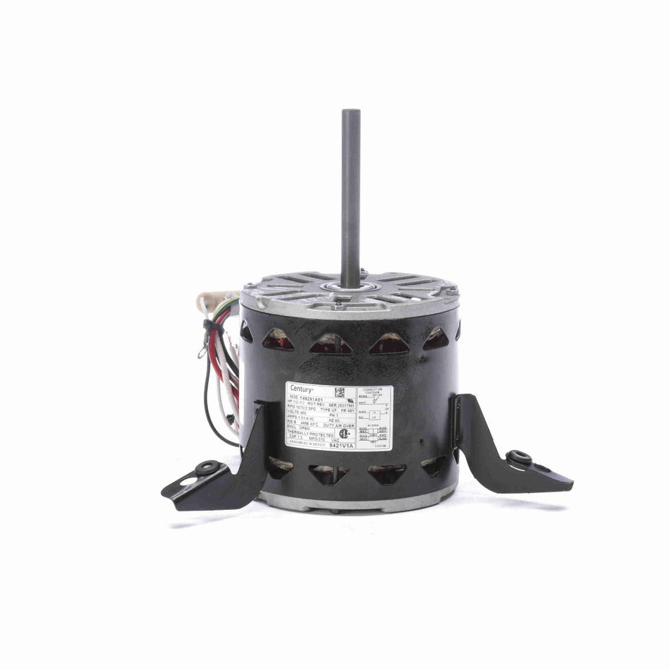 9421V1A Century Fan Coil & Air Conditioning Motor 1/2 - 1/3HP 1075RPM 48Y OPEN 460 Volt 1 Phase - Square One Electric Motors & Pumps