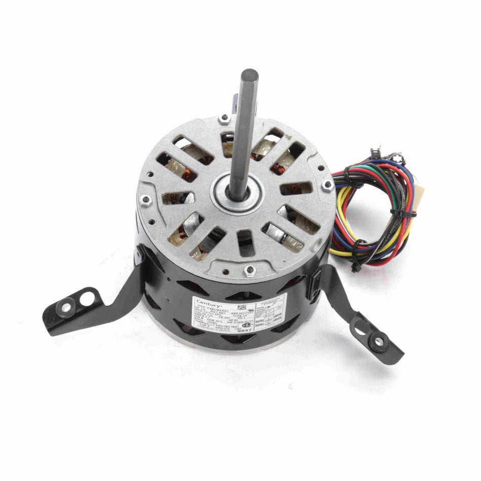 9431A Century Fan Coil & Air Conditioning Motor 1/6 - 1/8 - 1/10HP 1075RPM F48Y OPEN 277 Volt 1 Phase - Square One Electric Motors & Pumps