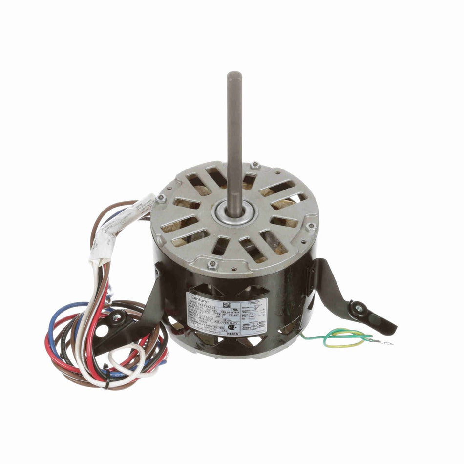 9432A Century Fan Coil & Air Conditioning Motor 1/4 - 1/6 - 1/8HP 1075RPM 48Y OPEN 277 Volt 1 Phase - Square One Electric Motors & Pumps