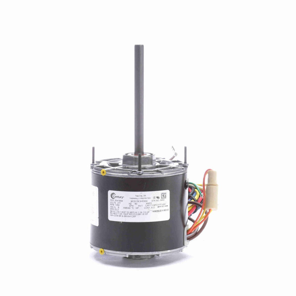 9442 Century Fan Motor 1/4 - 1/5 - 1/6 - 1/8HP 1050RPM 42 OAO 227 Volt 1 Phase - Square One Electric Motors & Pumps