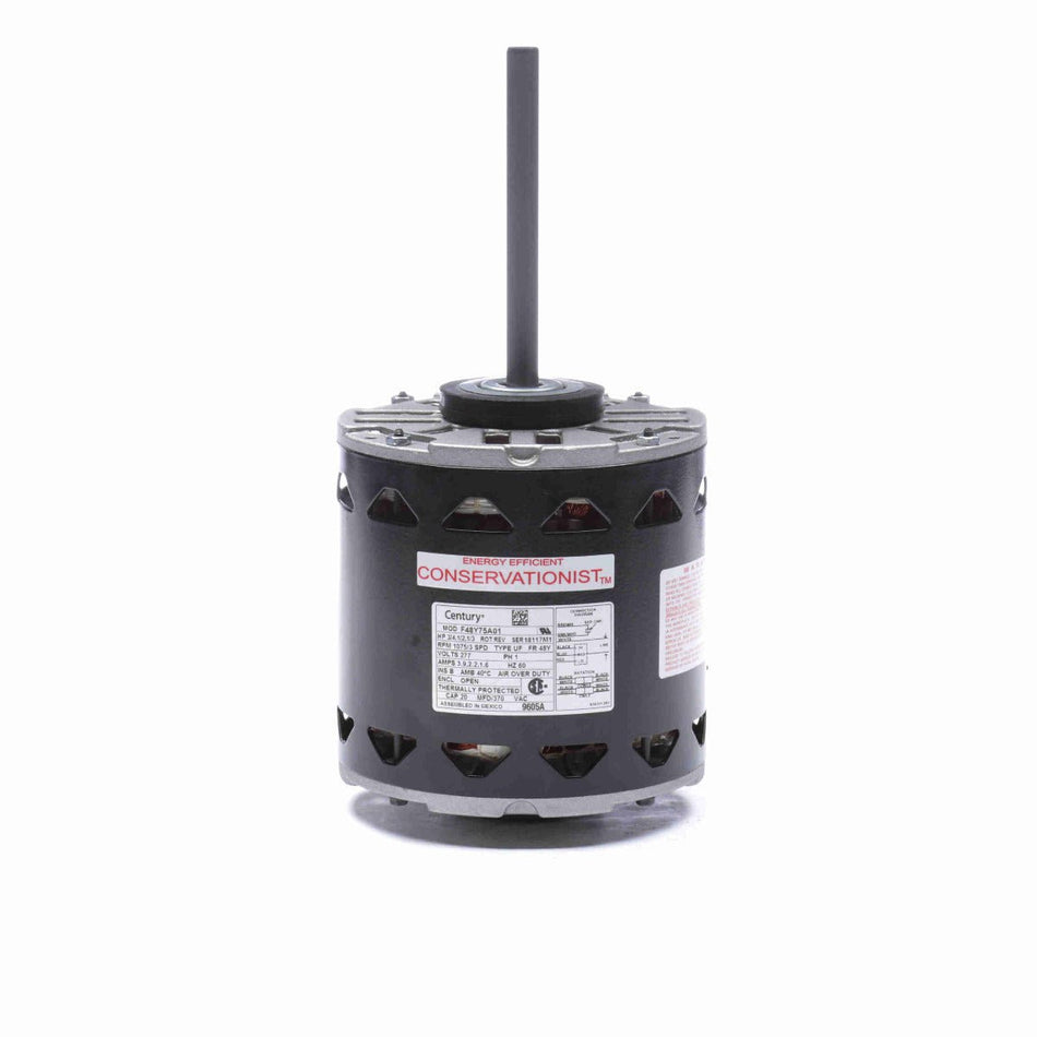 9605A Century Fan & Blower Motor 3/4 - 1/2 - 1/3HP 1075RPM F48Y OPEN 277 Volt 1 Phase - Square One Electric Motors & Pumps
