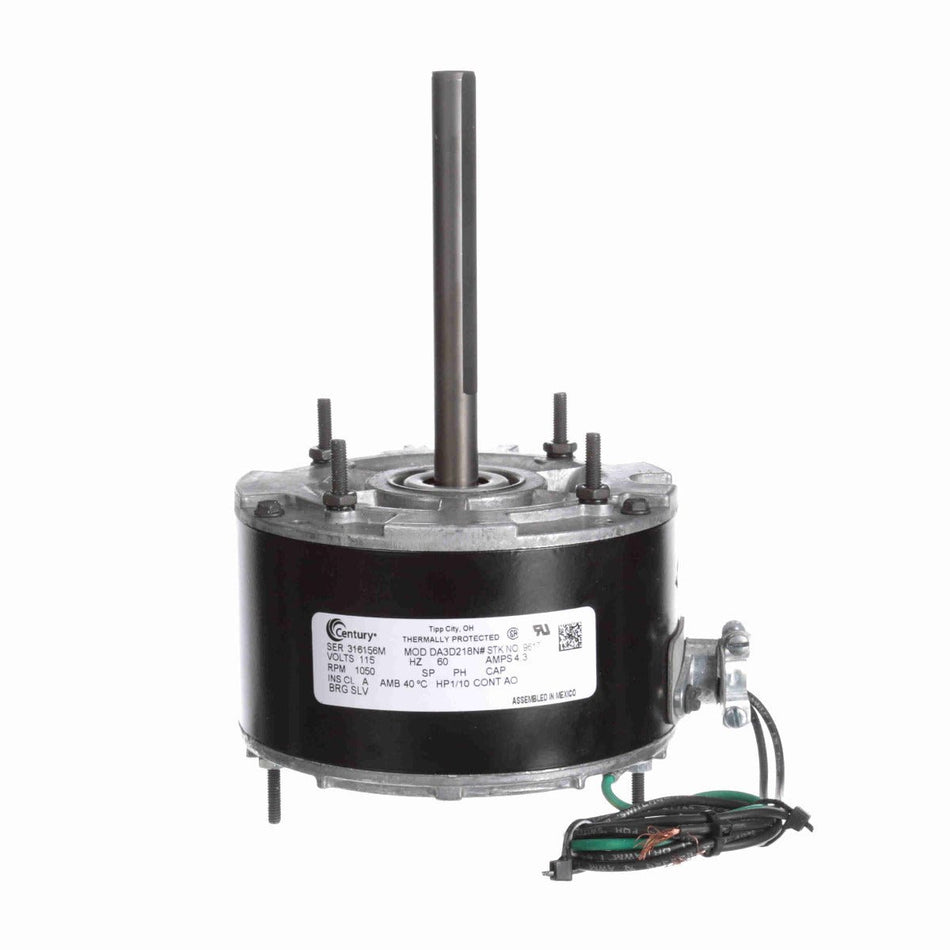 9617 Century Blower Motor 1/10HP 1050RPM 42 OAO 115 Volt 1 Phase - Square One Electric Motors & Pumps