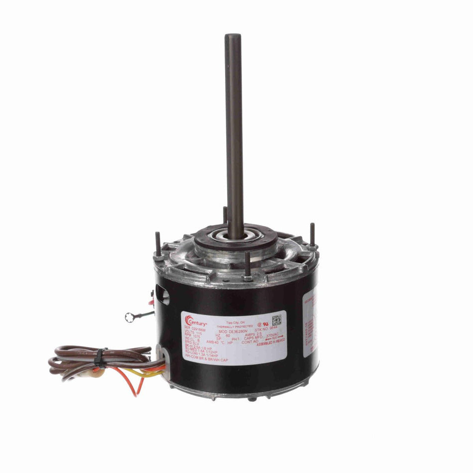 9644 Century Fan & Blower Motor 1/8 - 1/12 - 1/14HP 1075RPM 42Y OPEN AIR OVER 115 Volt 1 Phase - Square One Electric Motors & Pumps