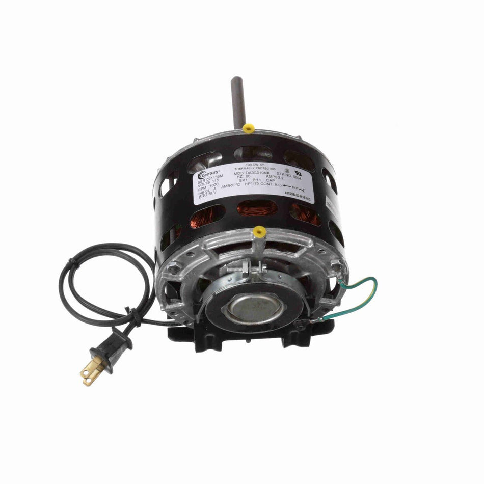 9694 Century Ventilation Motor 1/15HP 1000RPM 42Y OPEN 115 Volt 1 Phase - Square One Electric Motors & Pumps
