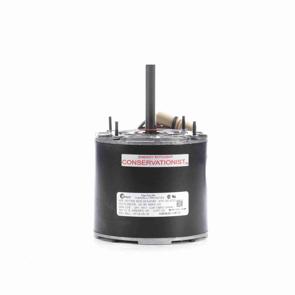 9723 Century Fan Motor 1/4 - 1/5 - 1/6HP 1075RPM 42Y ENC 208 - 230V 1Ph - Square One Electric Motors & Pumps