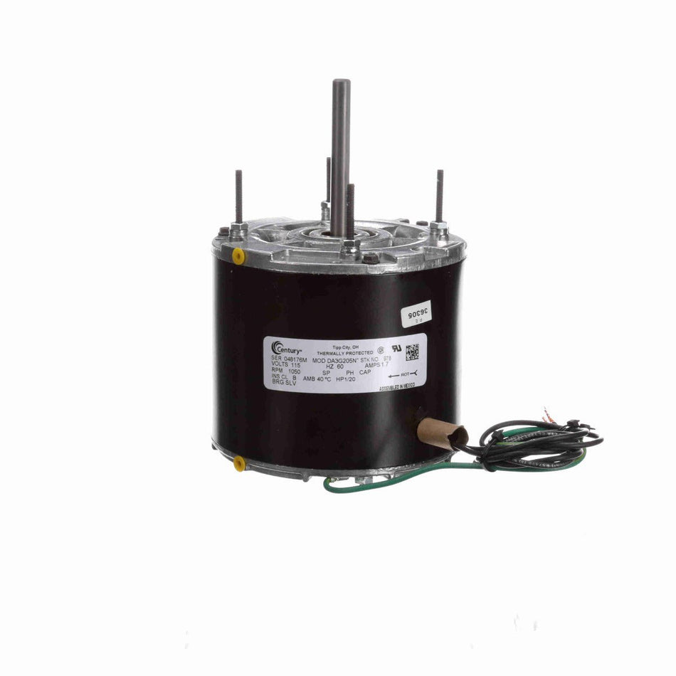 978 Century Blower Motor 1/20HP 1050RPM 42 Enclosed 115 Volt 1 Phase - Square One Electric Motors & Pumps
