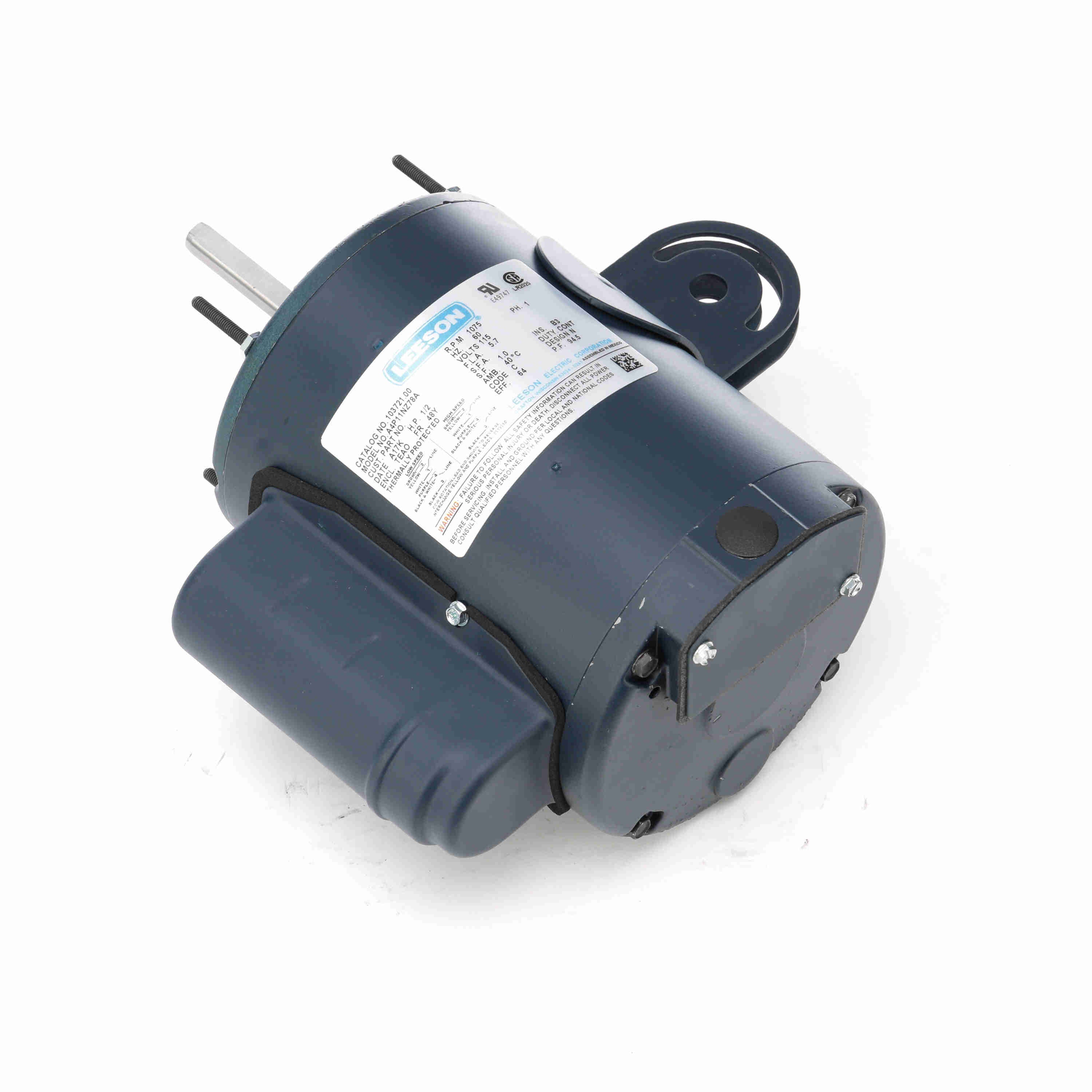 191893.00 Leeson Pedestal Fan Motor 1/2HP 1075RPM 48Y TEAO 208 - 230V 1Ph - Square One Electric Motors & Pumps