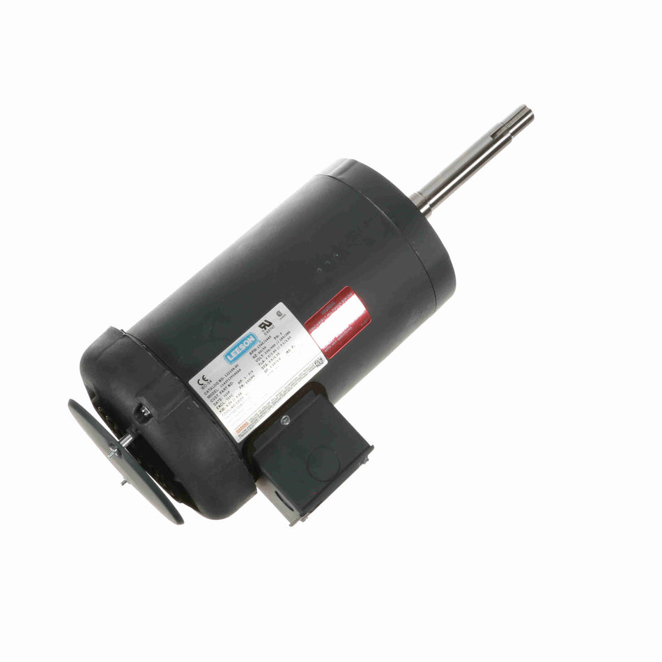 122106.00 Leeson Motor 1HP 1800RPM 143JPV DP 230/460V 3 Phase C143T17FC40AA - Square One Electric Motors & Pumps