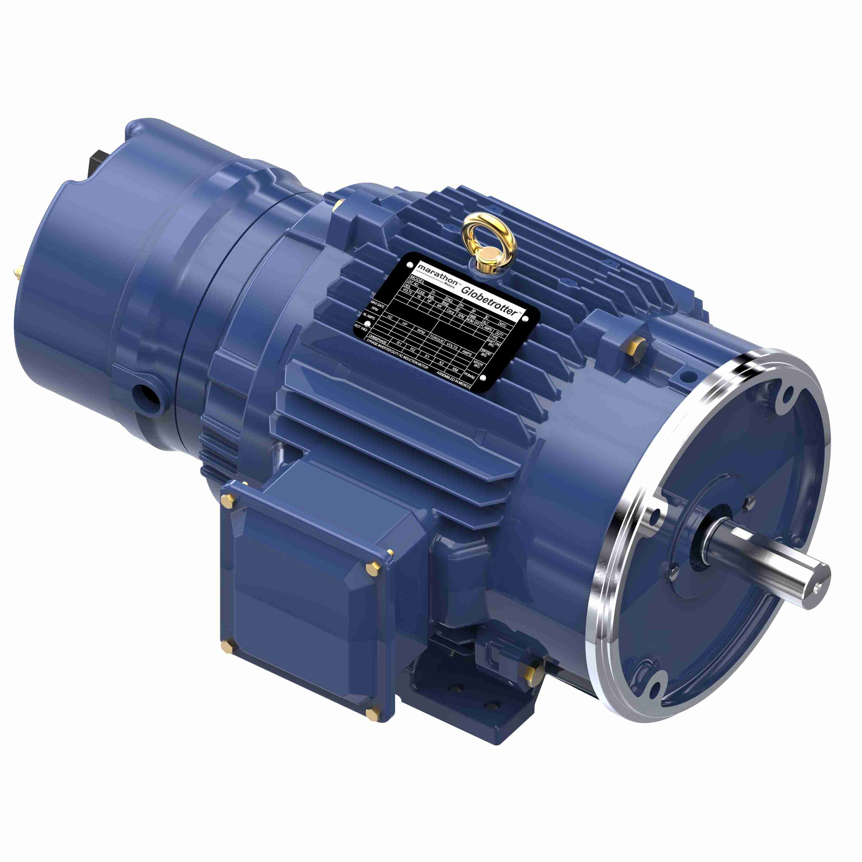 Y988A Marathon Brake Motor 3HP 1800RPM 182TC TENV 230/460V 3 Phase 182THTCD8048AA - Square One Electric Motors & Pumps