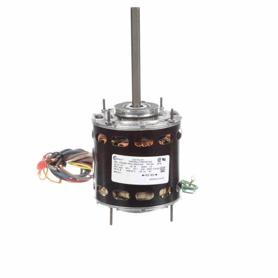 9714A Century Blower Motor 1/6HP 1625RPM 42Y OAO 115 Volt 1 Phase - Square One Electric Motors & Pumps