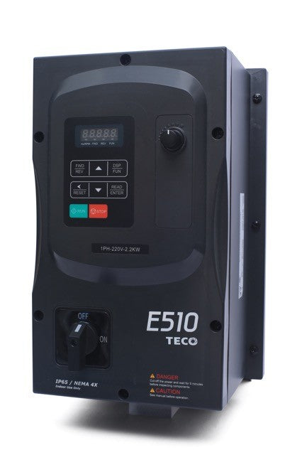 E510-2P5-HN4R-U Teco VFD Drive 1/2hp 230V  - Square One Electric