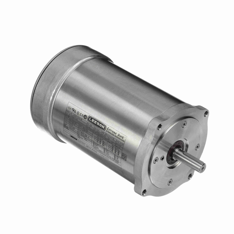 103413.00 Leeson Stainless Motor 1/2HP 1800RPM 56C TENV 208-230/460V 3Phase