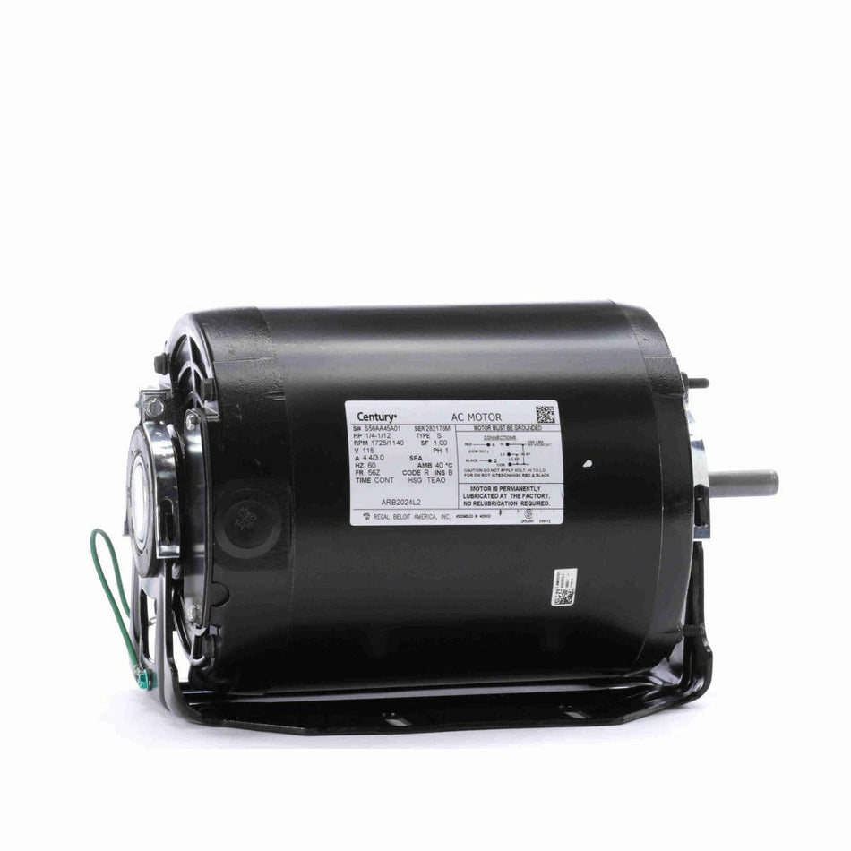 ARB2024L2 Century Motor 1/4 - 1/12HP 1725/1140RPM 56Z TEAO 115 Volt 1 Phase - Square One Electric Motors & Pumps