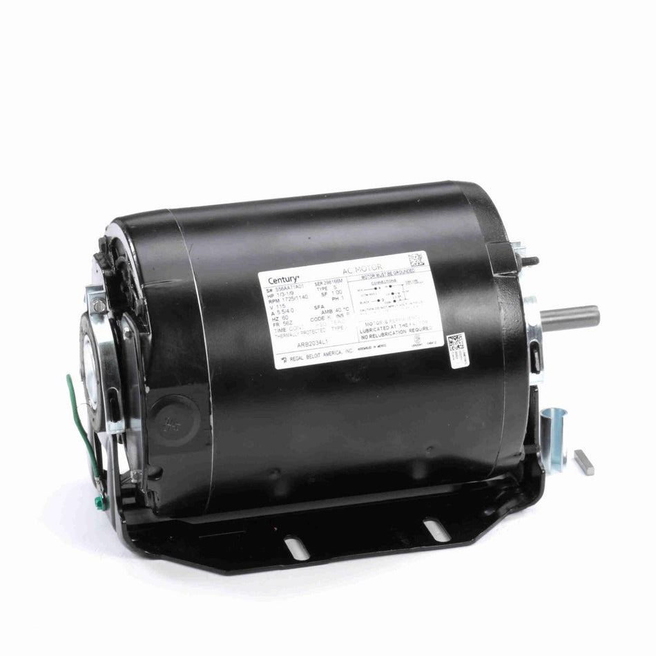 ARB2034L1 Century Motor 1/3 - 1/9HP 1725/1140RPM 56Z TEAO 115 Volt 1 Phase - Square One Electric Motors & Pumps