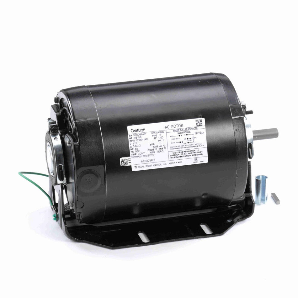 ARB2034L3 Century Motor 1/3 - 1/9HP 1725/1140RPM 56Z TEAO 115 Volt 1 Phase - Square One Electric Motors & Pumps
