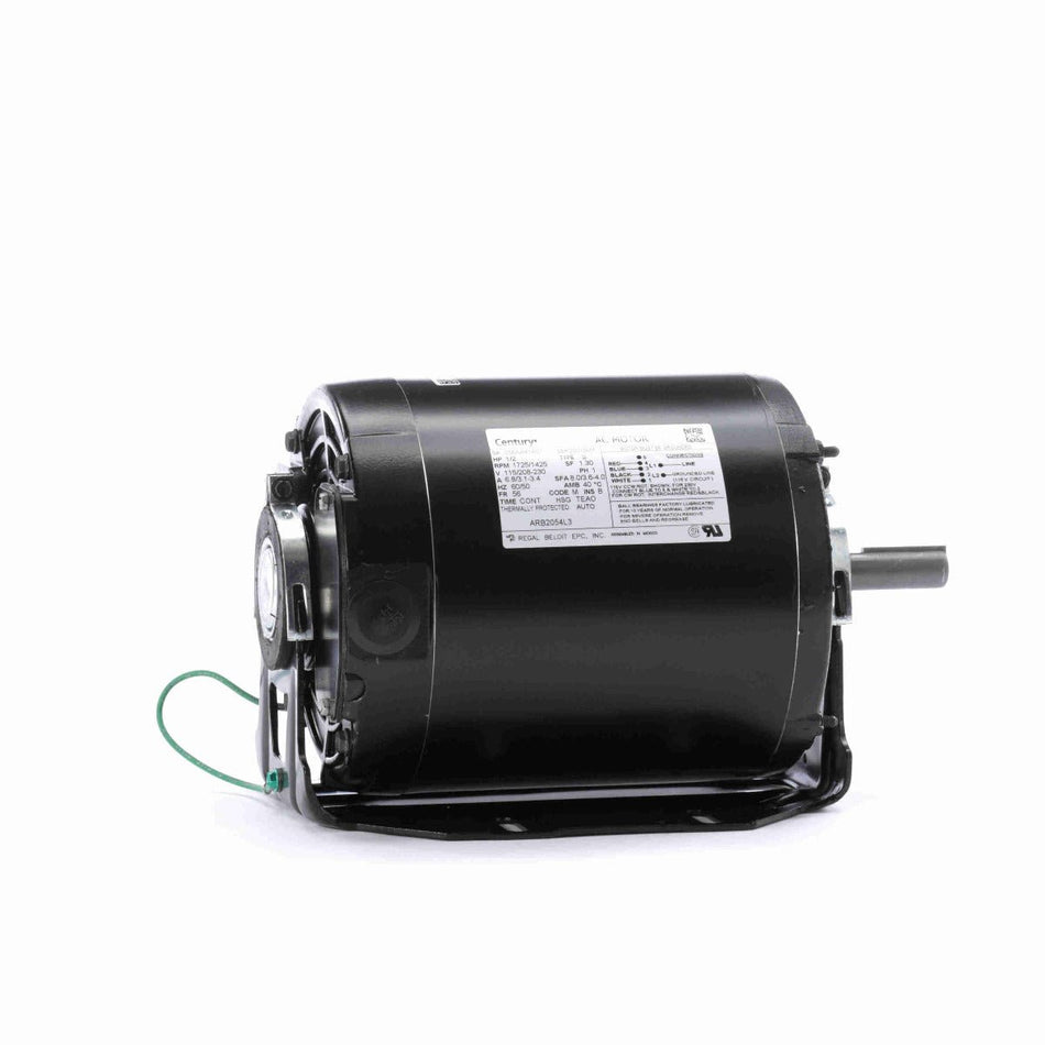 ARB2054L3 Century Motor 1/2HP 1725/1425RPM 56 TEAO 115/208 - 230 Volt 1 Phase - Square One Electric Motors & Pumps