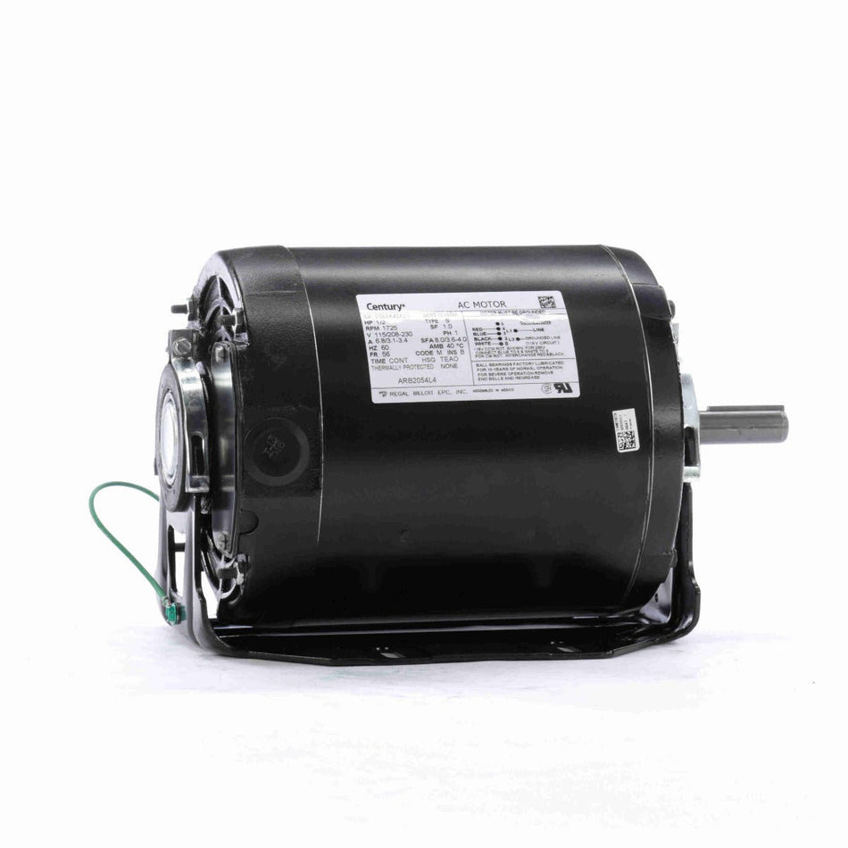 ARB2054L4 Century Motor 1/2HP 1725RPM 56 TEAO 115/208 - 230 Volt 1 Phase - Square One Electric Motors & Pumps