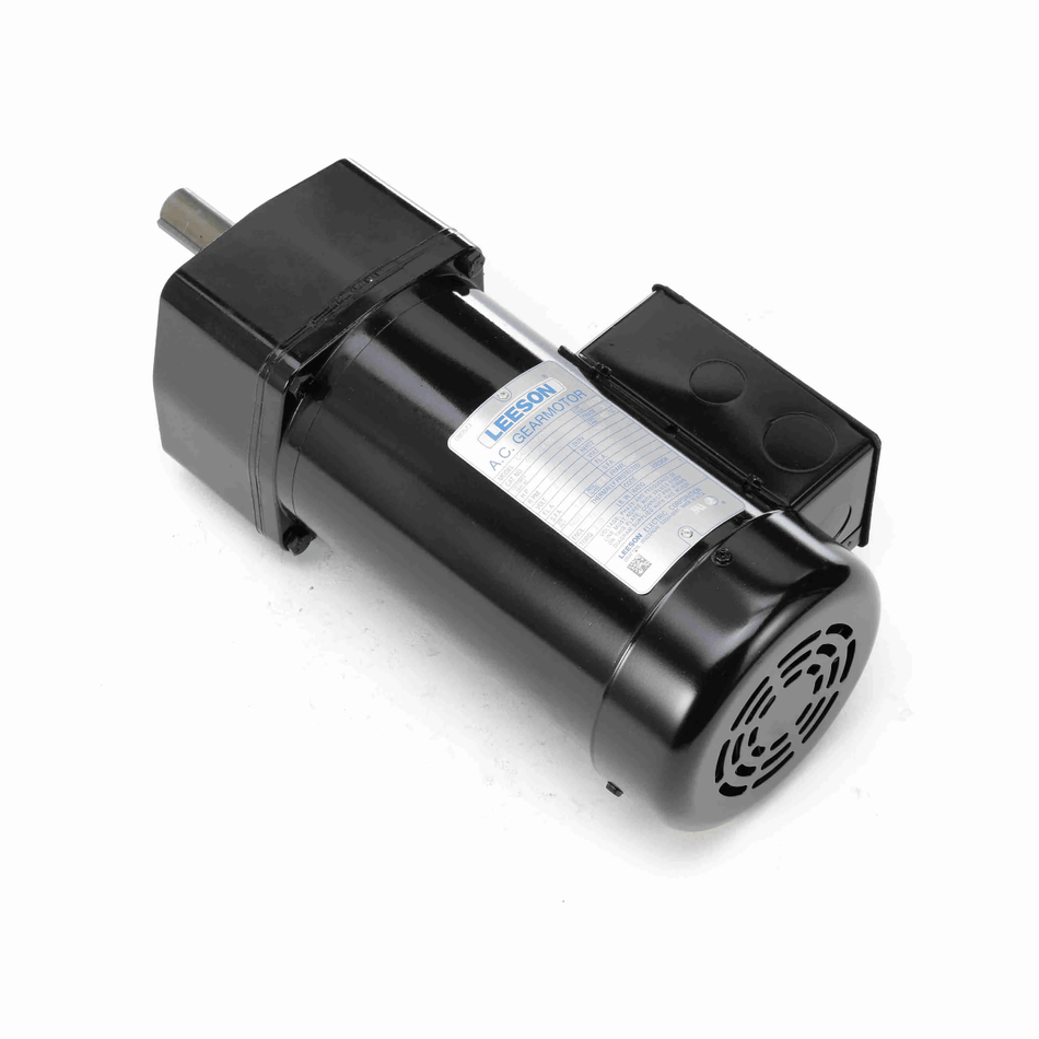 096014.00 Leeson Gear Motor 1/3HP 85RPM 42Y TEFC 230/460V 3 Phase - Square One Electric Motors & Pumps