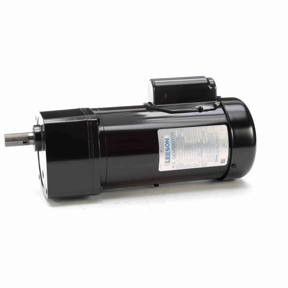096049.00 Leeson Gear Motor 1/3HP 58RPM 42Y TEFC 115/230V 1 Phase - Square One Electric Motors & Pumps