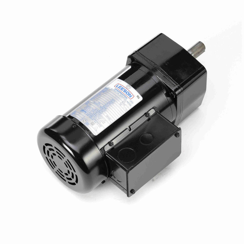 096068.00 Leeson Gear Motor 1/4HP 85RPM 42Y TEFC 208 - 230/460V 3 Phase - Square One Electric Motors & Pumps