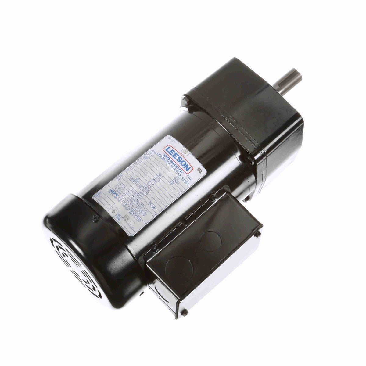 096070 Leeson Gear Motor 1/4HP 325RPM 42Y TEFC 208 - 230/460V 3 Phase - Square One Electric Motors & Pumps