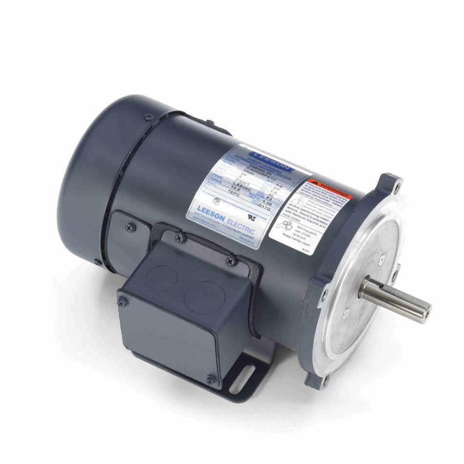 098006.00 Leeson Gear Motor 1/2HP 2500RPM 56C TEFC 90V DC - Square One Electric Motors & Pumps