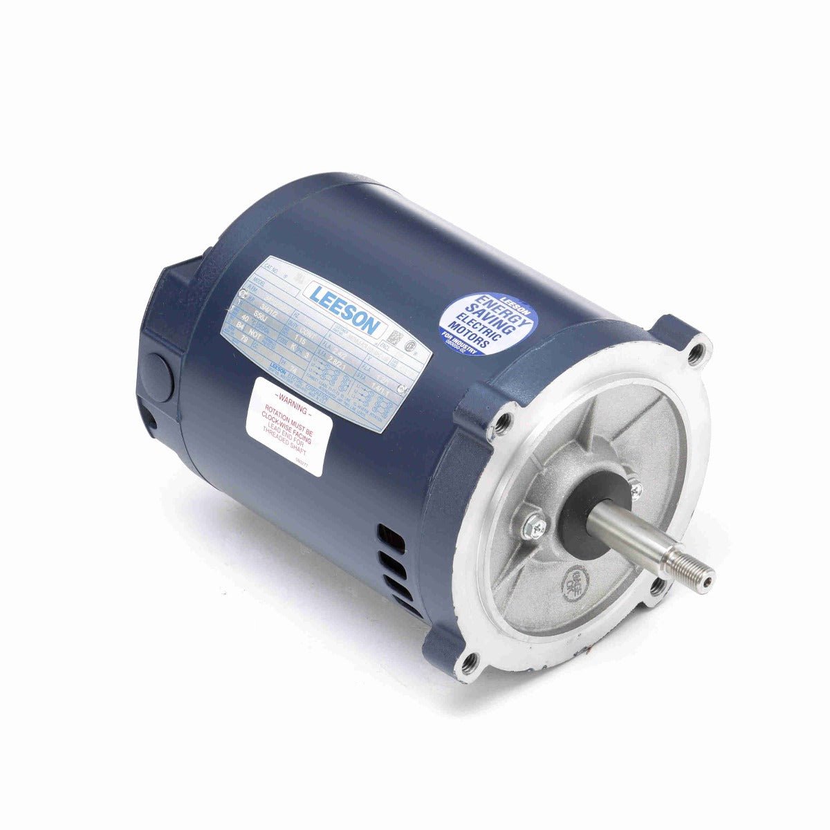 102199.00 Leeson Motor 1/2HP 3450RPM 56J DP 208 - 230/460V 3 Phase - Square One Electric Motors & Pumps