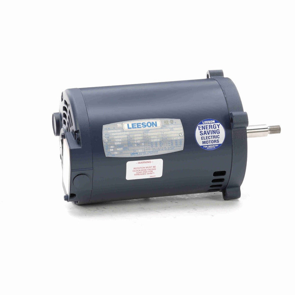 101638.00 Leeson Motor 1HP 3450RPM 56J DP 208 - 230/460Volt 3Phase - Square One Electric Motors & Pumps