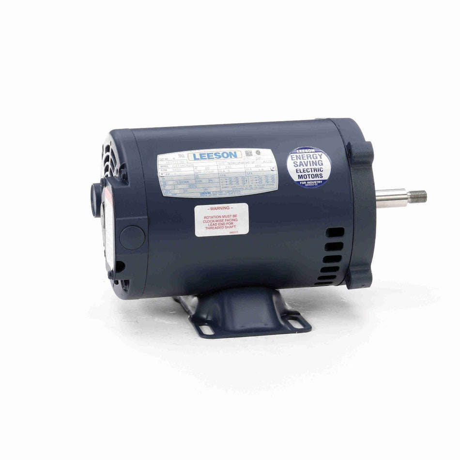 101775.00 Leeson Motor 1HP 3450RPM 56J DP 208 - 230/460Volt 3Phase - Square One Electric Motors & Pumps