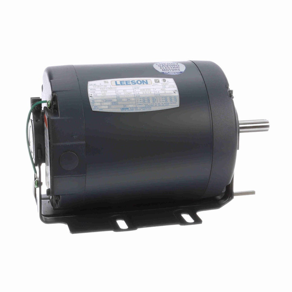 111917.00 Leeson AC Motor 1/2HP 1725RPM 56 TENV 208 - 230/460V 3 Phase C6T17NR1 - Square One Electric Motors & Pumps