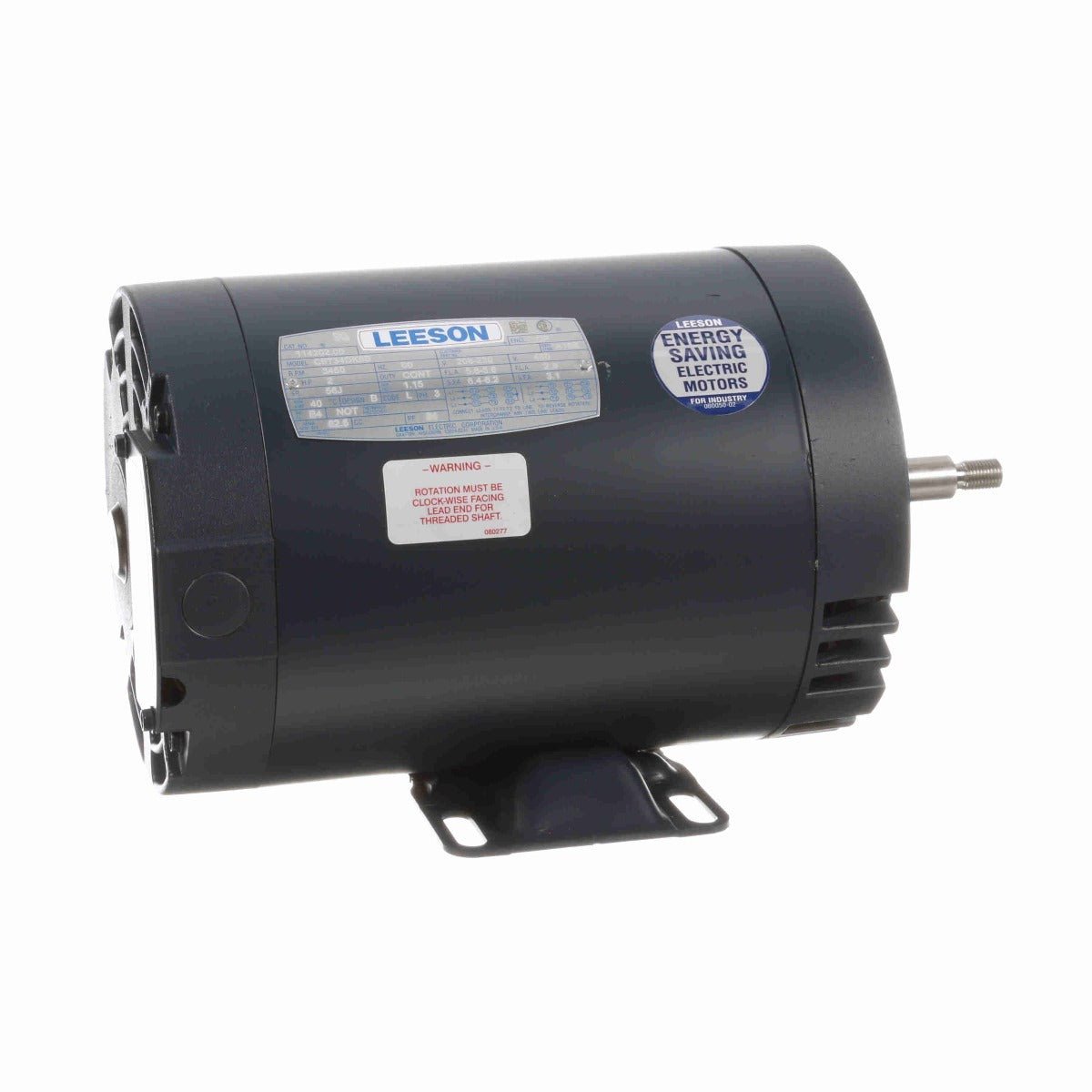 114202.00 Leeson Motor 2HP 3450RPM 56J DP 208 - 230/460Volt 3Phase - Square One Electric Motors & Pumps
