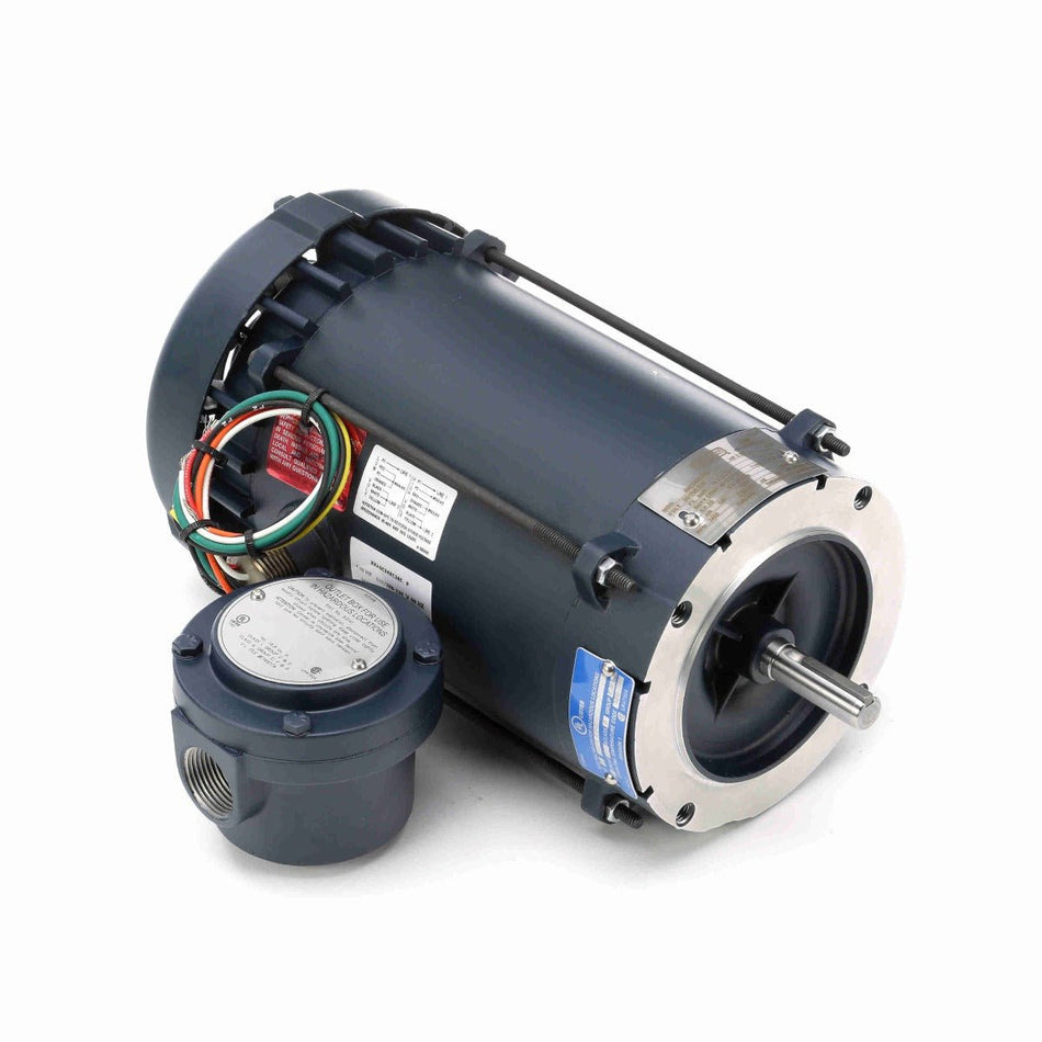 114424.00 Leeson Motor 1.5HP 3450RPM 56C EPFC 115/208 - 230Volt 1Phase - Square One Electric Motors & Pumps
