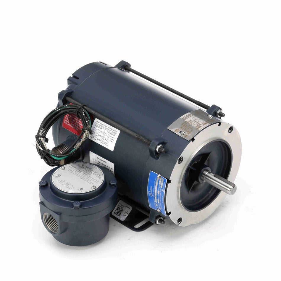 114628.00 Leeson Motor 1/2HP 1725RPM 56C EPNV 208 - 230/460V 3 Phase - Square One Electric Motors & Pumps