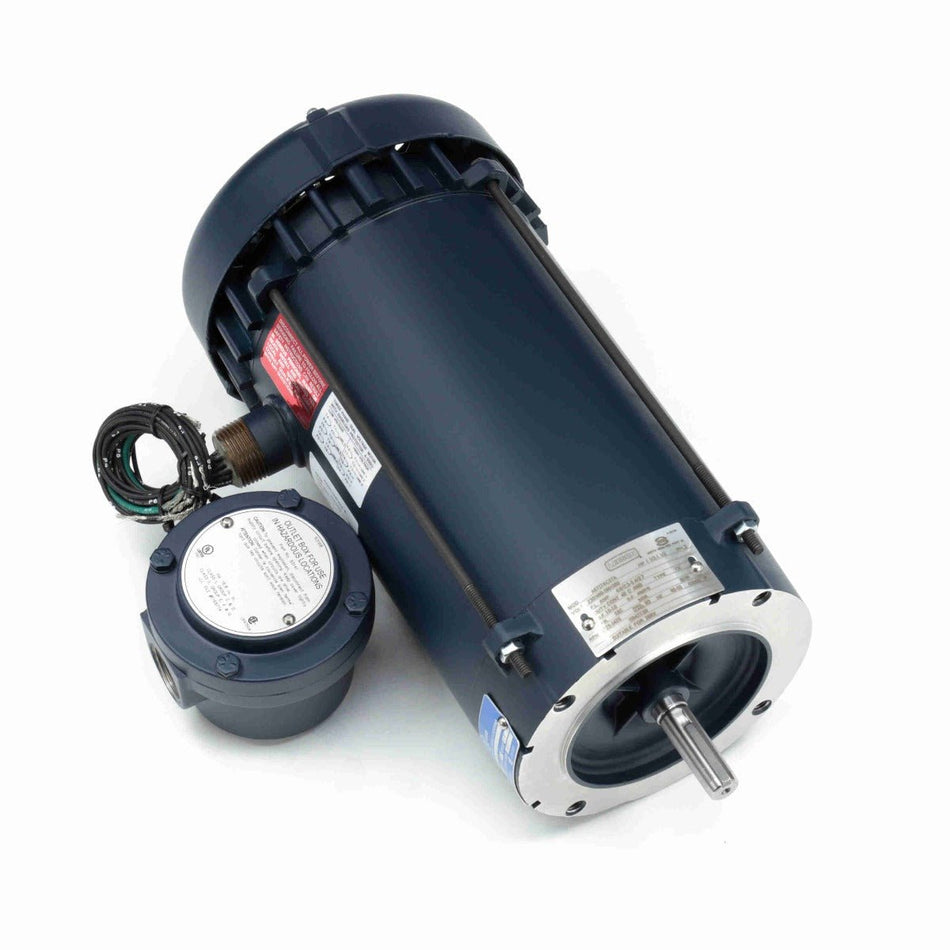 119427.00 Leeson Motor 1.5HP 1740RPM 56C EPFC 208 - 230/460Volt 3Phase - Square One Electric Motors & Pumps