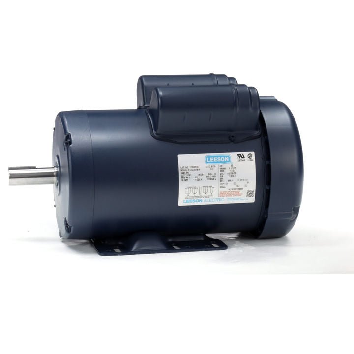 120043.00 Leeson AC Motor 1HP 1140RPM 145T TEFC 115/230Volt Single Phase C145K11FB1 - Square One Electric Motors & Pumps