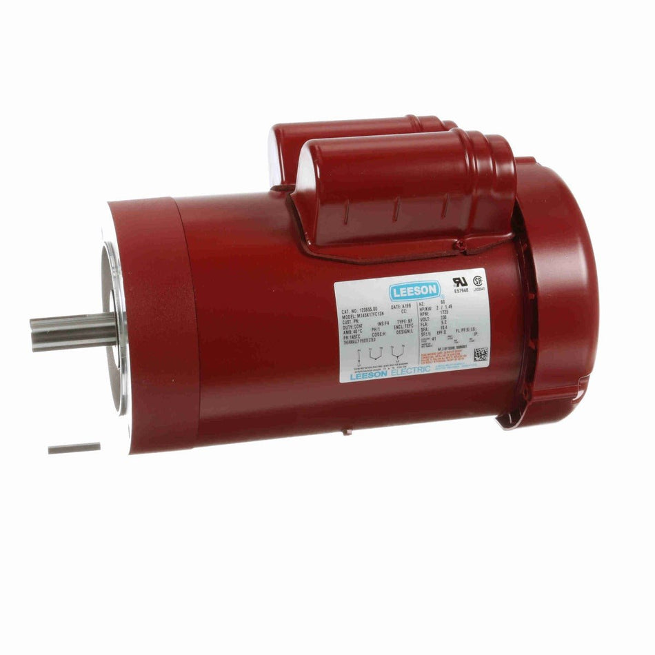 120855.00 Leeson Motor 2HP 1725RPM 145TC TEFC 230Volt 1Phase - Square One Electric Motors & Pumps